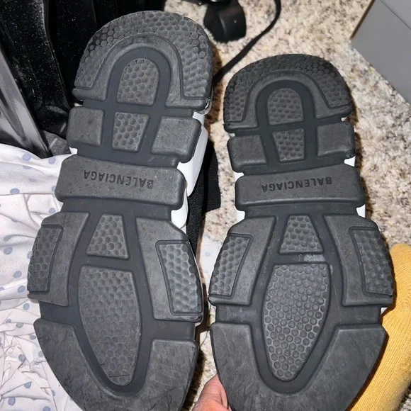 Balenciaga Black and White Sock Sneakers - Picture 2 of 5